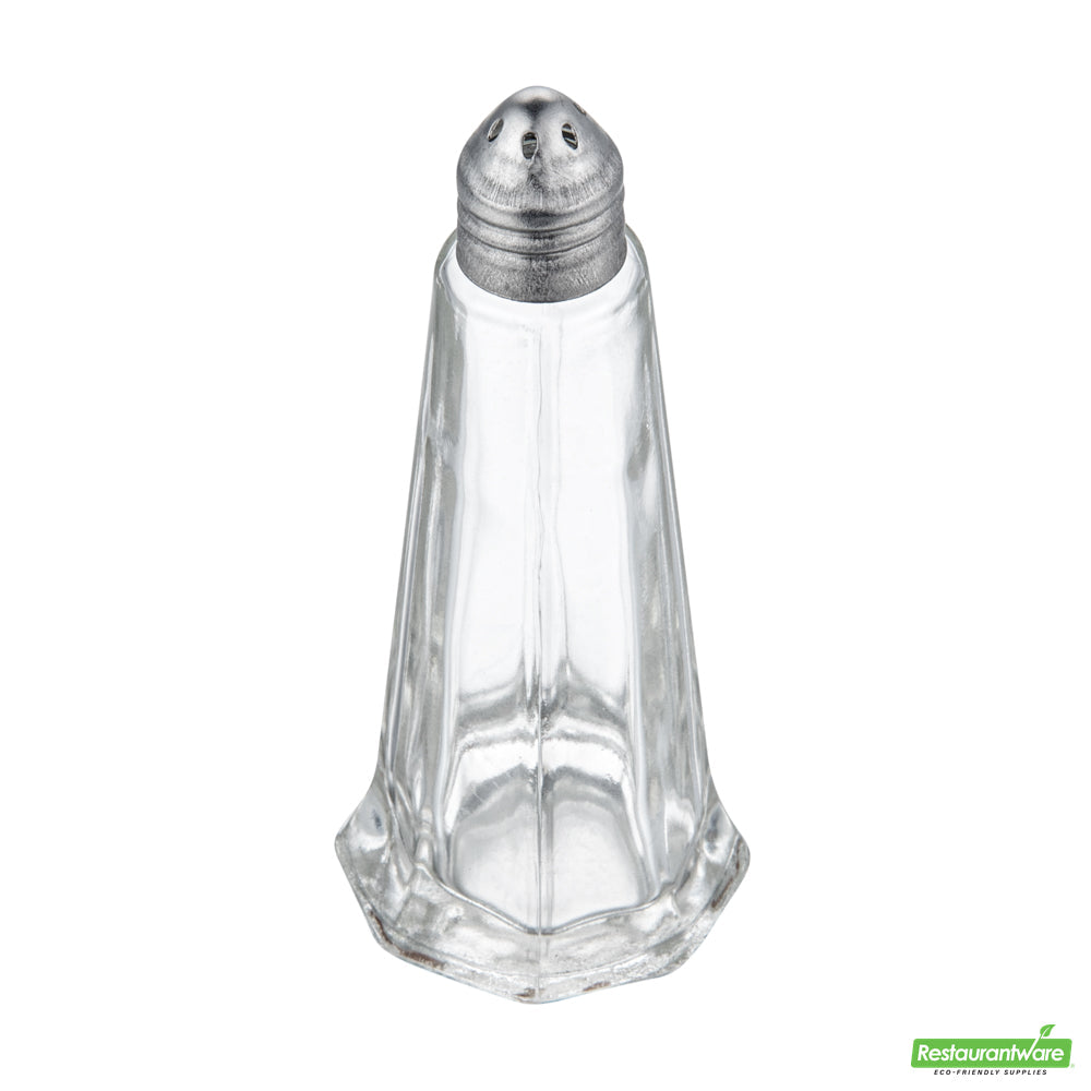 Wholesale Restaurantware 1 Oz Glass Salt and Pepper Shaker Set - Tower Style- Bulk