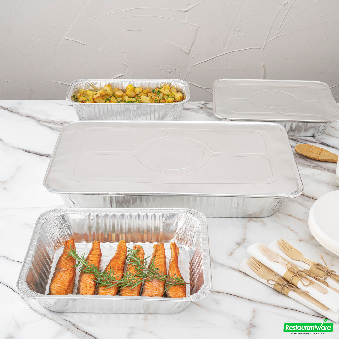 Wholesale Restaurantware Aluminum Steam Table Pan Lid - Fits Full Size - 21.1" X 13.5" X 0.5"- Bulk