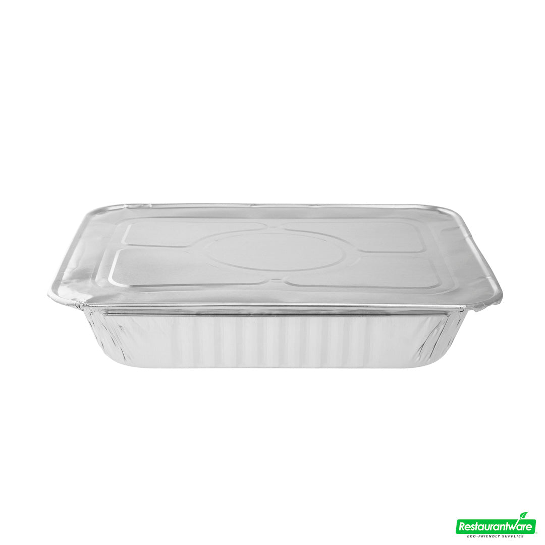Wholesale Restaurantware Foil Lux Aluminum Steam Table Pan Lid - Fits 1/2 Size- Bulk