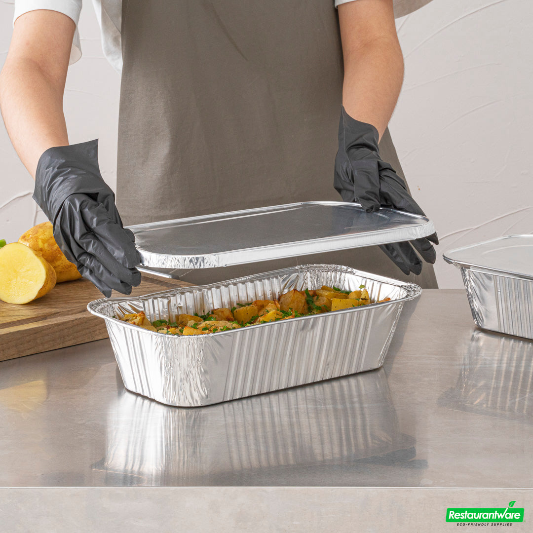 Wholesale Restaurantware Foil Lux Aluminum Steam Table Pan Lid - Fits 1/3 Size / Loaf- Bulk