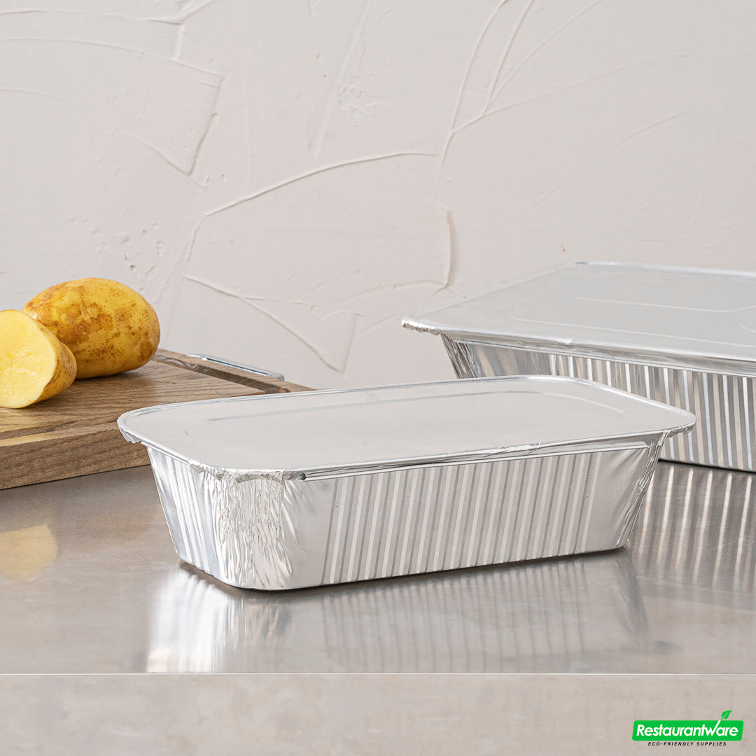 Wholesale Restaurantware Foil Lux Aluminum Steam Table Pan Lid - Fits 1/3 Size / Loaf- Bulk