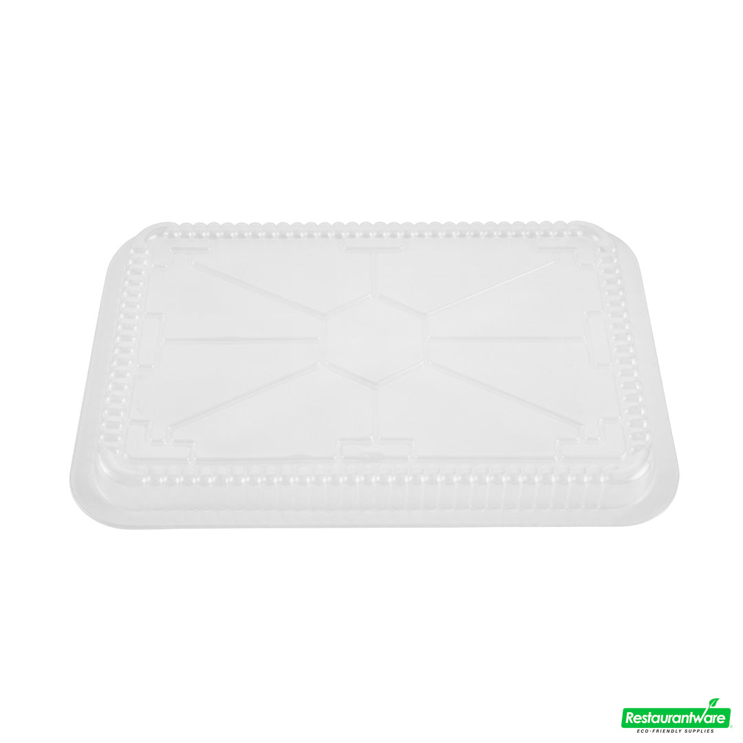 Wholesale Restaurantware Foil Lux Oblong Clear Plastic Dome Lid - Fits 4 lb Take Out Container- Bulk