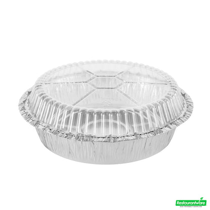 Wholesale Restaurantware Foil Lux Round Clear Plastic Dome Lid - Fits 7" Take Out Pan- Bulk