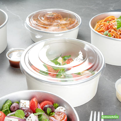 Wholesale Restaurantware Clear Plastic Take Out Container Lid - Fits 37 and 42 Oz - 6.5" X 6.5" X 0.2"- Bulk