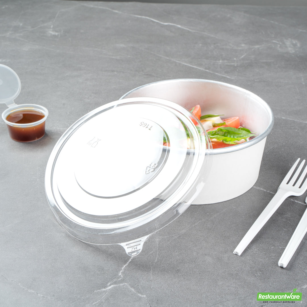 Wholesale Restaurantware Clear Plastic Take Out Container Lid - Fits 37 and 42 Oz - 6.5" X 6.5" X 0.2"- Bulk