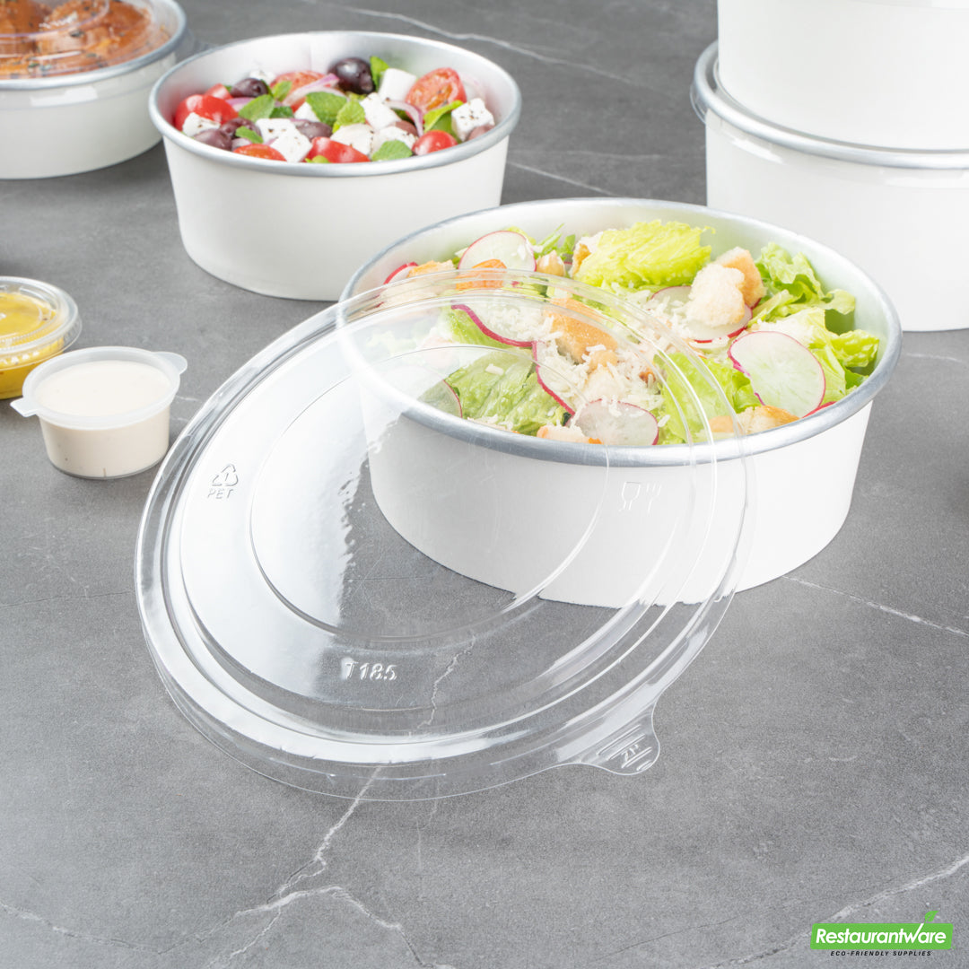 Wholesale Restaurantware Foil Lux Clear Plastic Take Out Container Lid - Fits 45 Oz- Bulk