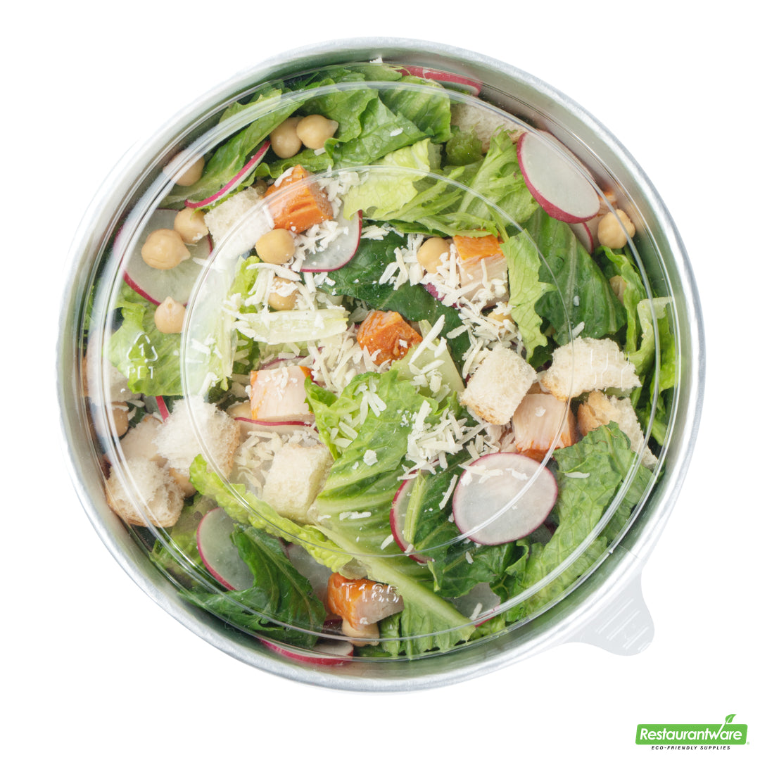 Wholesale Restaurantware Foil Lux Clear Plastic Take Out Container Lid - Fits 45 Oz- Bulk