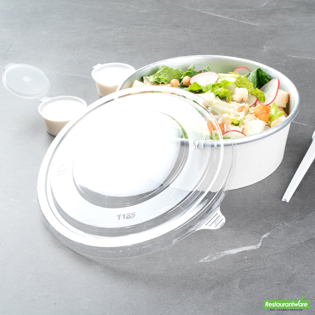 Wholesale Restaurantware Foil Lux Clear Plastic Take Out Container Lid - Fits 45 Oz- Bulk