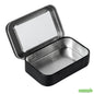 Wholesale Restaurantware RW Base 4 oz Rectangle Black Tin Container - with Window Lid- Bulk