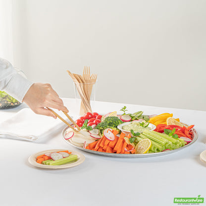 Wholesale Restaurantware Foil Lux Round Aluminum Catering Tray - 16 - 10 Count Box- Bulk