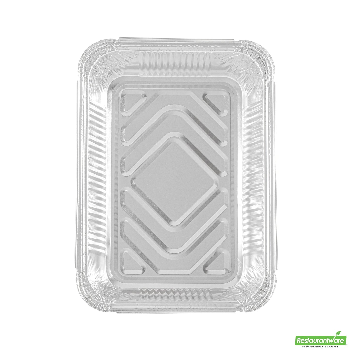 Wholesale Restaurantware Foil Lux 2 1/4 Lb Oblong Aluminum Container - 8 1/2" X 6 1/4" X 1 3/4" - 100 Count Box- Bulk