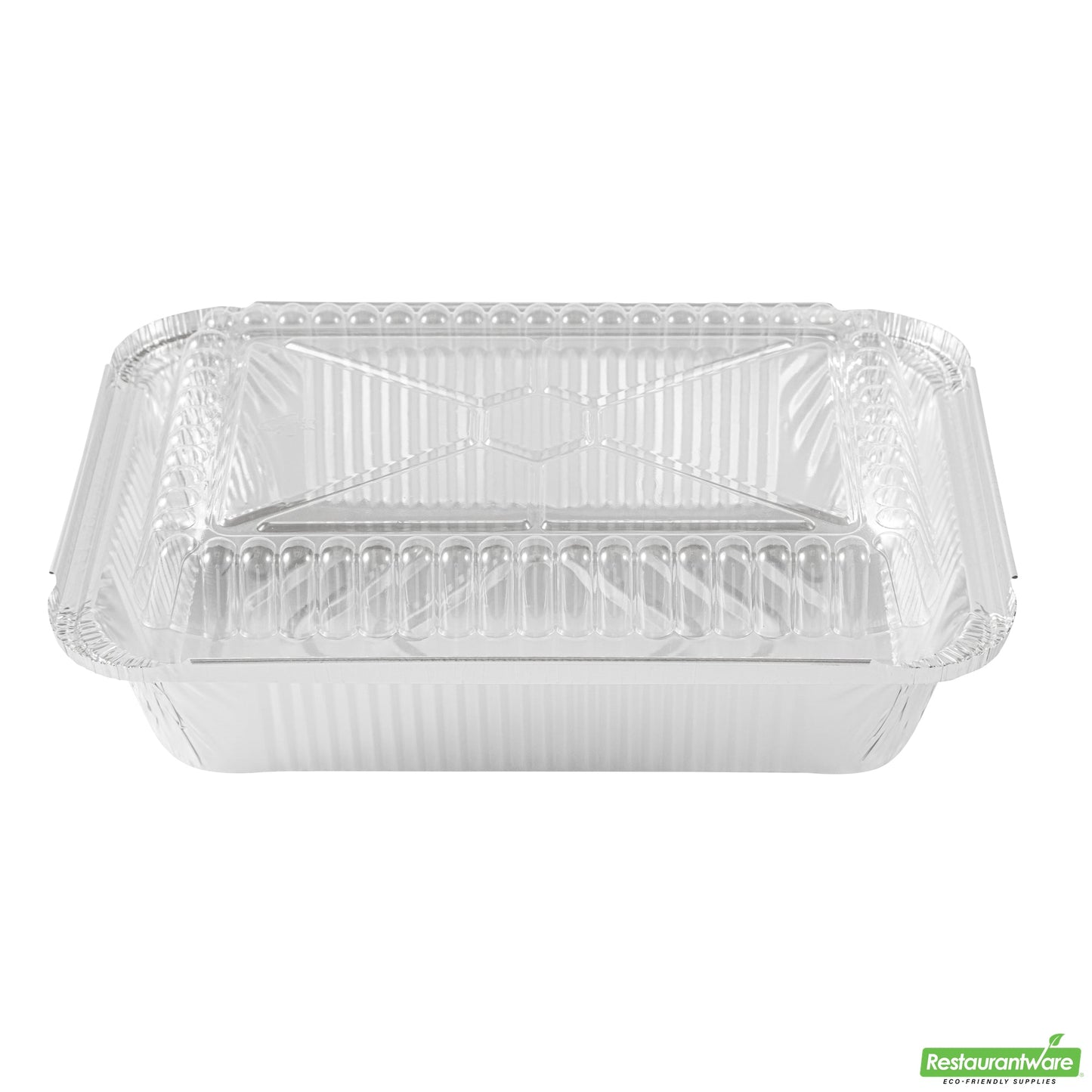 Wholesale Restaurantware Foil Lux 2 1/4 Lb Oblong Aluminum Container - 8 1/2" X 6 1/4" X 1 3/4" - 100 Count Box- Bulk