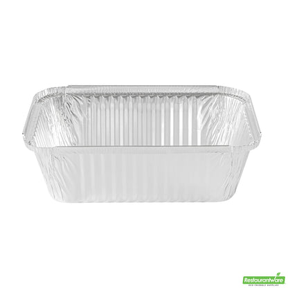Wholesale Restaurantware Foil Lux 5 Lb Oblong Aluminum Container - 10" X 7" X 2 3/4" - 100 Count Box- Bulk