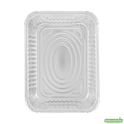 Wholesale Restaurantware Foil Lux 5 Lb Oblong Aluminum Container - 10" X 7" X 2 3/4" - 100 Count Box- Bulk