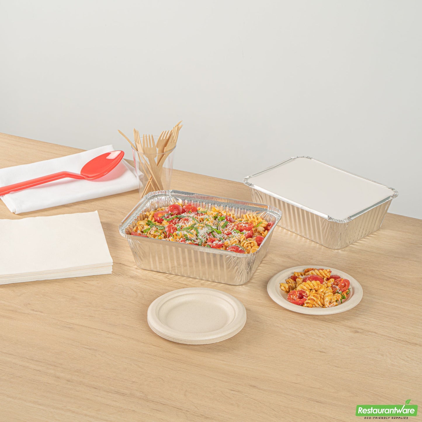 Wholesale Restaurantware Foil Lux 5 Lb Oblong Aluminum Container - 10" X 7" X 2 3/4" - 100 Count Box- Bulk