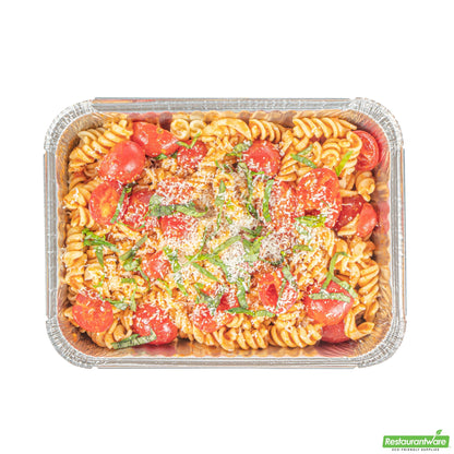 Wholesale Restaurantware Foil Lux 5 Lb Oblong Aluminum Container - 10" X 7" X 2 3/4" - 100 Count Box- Bulk