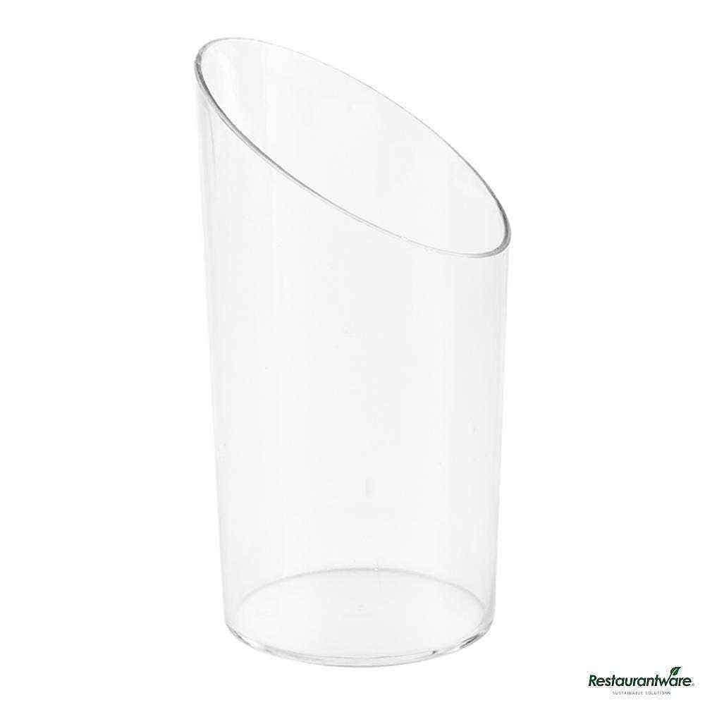 Wholesale Restaurantware 3 Oz Round Clear Plastic Incline Shot Glass 100 ct- Bulk