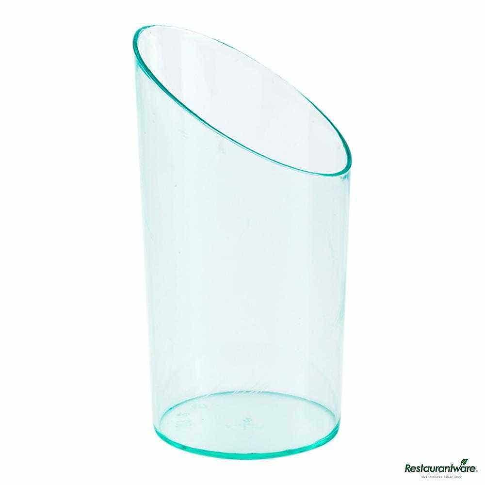 Wholesale Restaurantware 3 Oz Round Seagreen Plastic Incline Shot Glass 100 ct- Bulk
