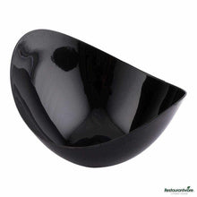 Wholesale Restaurantware 2 Oz Oval Black Plastic Alato Tasting Dish 25 ct- Bulk