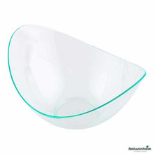 Wholesale Restaurantware 2 Oz Oval Seagreen Plastic Alato Tasting Dish 25 ct- Bulk