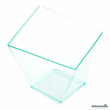 Wholesale Restaurantware 6 Oz Square Seagreen Plastic Large Girata Dish 25 ct- Bulk