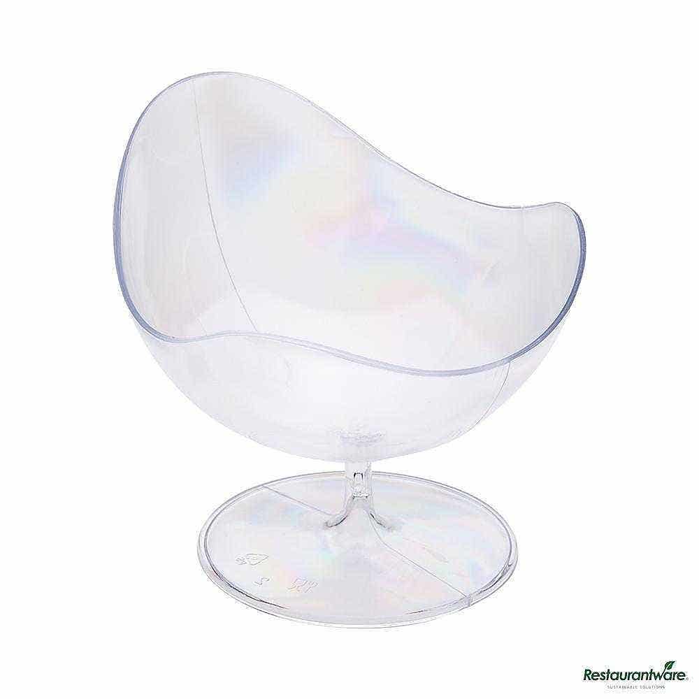 Wholesale Restaurantware 2 Oz Round Clear Plastic Ball Chair 5 ct- Bulk