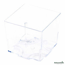 Wholesale Restaurantware 5 Oz Square Clear Plastic Large Quadrato Cube 100 ct- Bulk