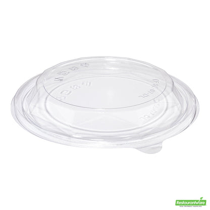 Wholesale Restaurantware Basic Nature Round Clear Pla Plastic Lid - Fits 24 and 32 Oz to Go Bowls, Compostable- Bulk