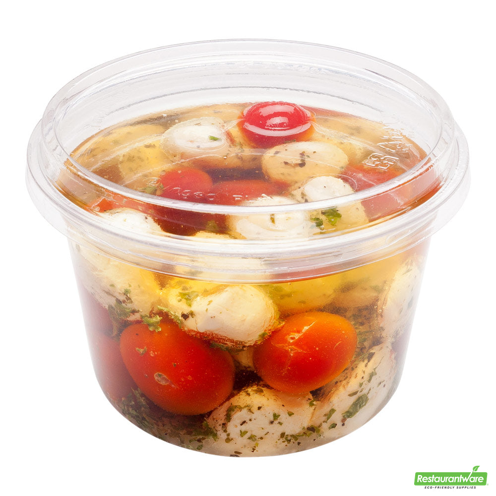 Wholesale Restaurantware Basic Nature Round Clear Pla Plastic Lid - Fits to Go Deli Container, Compostable- Bulk