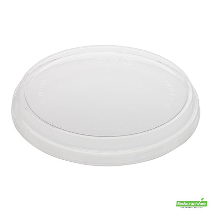Wholesale Restaurantware Basic Nature Round Clear Pla Plastic Lid - Fits to Go Deli Container, Compostable- Bulk