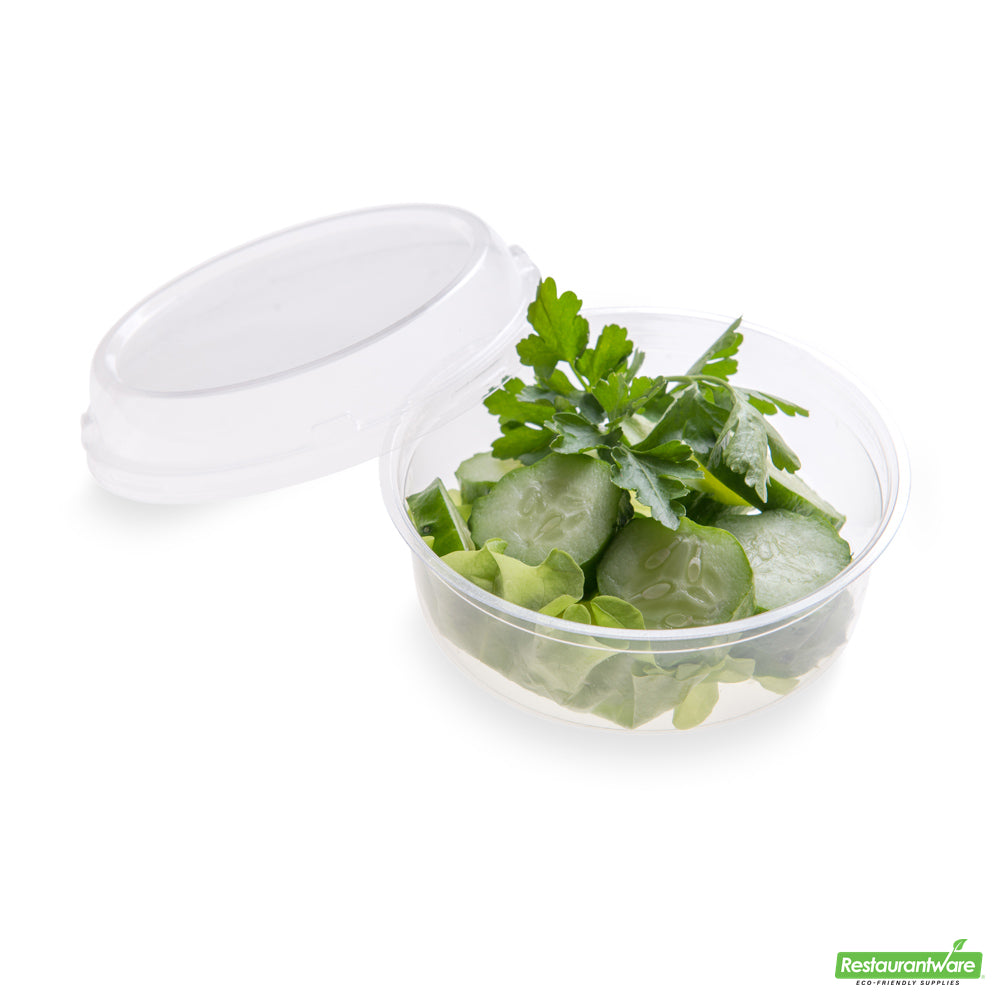 Wholesale Restaurantware Basic Nature Round Clear Pla Plastic Dome Lid - Fits to Go Deli Container, Compostable- Bulk