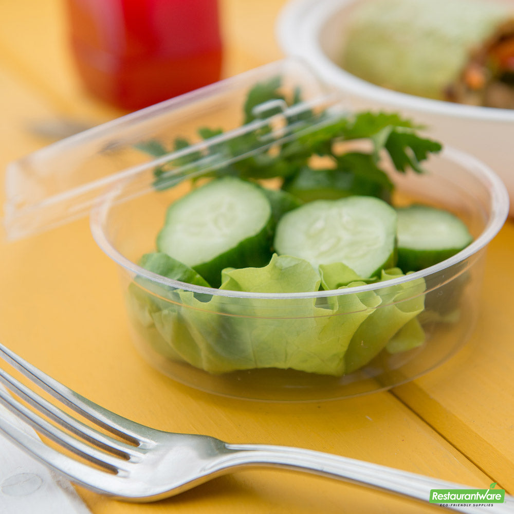Wholesale Restaurantware Basic Nature Round Clear Pla Plastic Dome Lid - Fits to Go Deli Container, Compostable- Bulk