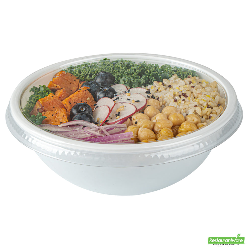 Wholesale Restaurantware Round Clear Plastic Lid - Fits 18 Oz Salad Bowl- Bulk
