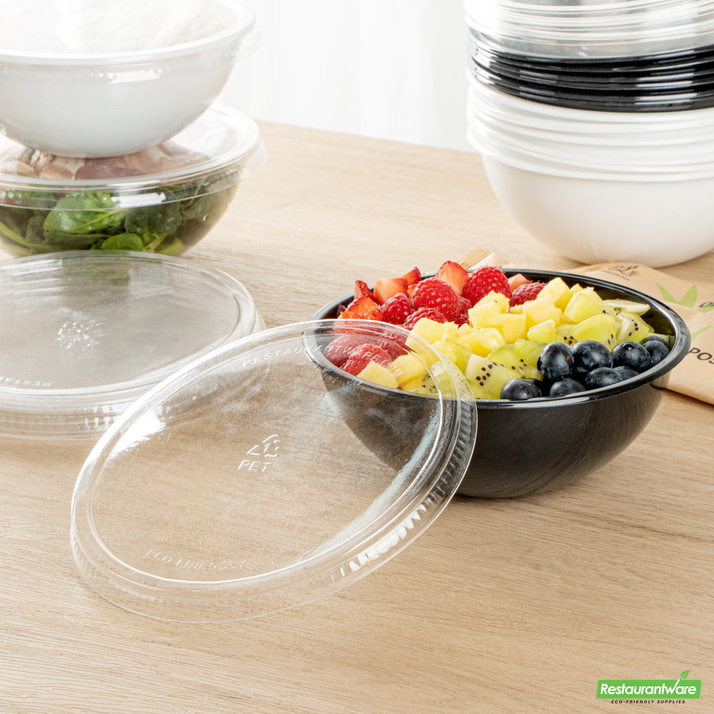 Wholesale Restaurantware Round Clear Plastic Lid - Fits 18 Oz Salad Bowl- Bulk