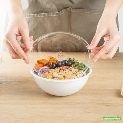 Wholesale Restaurantware Round Clear Plastic Lid - Fits 18 Oz Salad Bowl- Bulk
