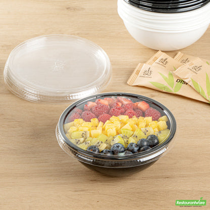 Wholesale Restaurantware Round Clear Plastic Lid - Fits 18 Oz Salad Bowl- Bulk