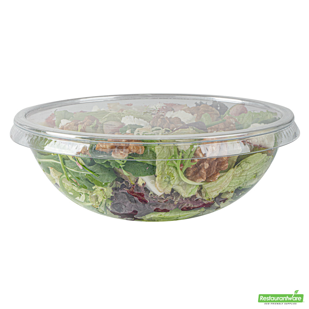 Wholesale Restaurantware Round Clear Plastic Lid - Fits 21 Oz Salad Bowl- Bulk