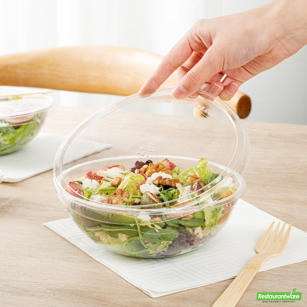 Wholesale Restaurantware Round Clear Plastic Lid - Fits 21 Oz Salad Bowl- Bulk