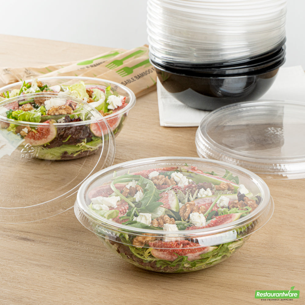 Wholesale Restaurantware Round Clear Plastic Lid - Fits 21 Oz Salad Bowl- Bulk