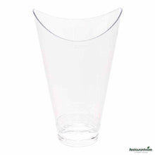 Wholesale Restaurantware 3 Oz Clear Plastic Mini Mezzaluna Cup 25 ct- Bulk