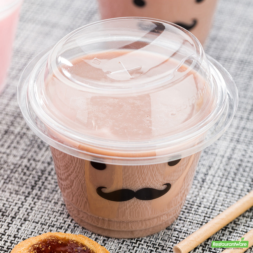 Wholesale Restaurantware Visage Clear Plastic Top Hat Sippy Cup Lid - Fits 9, 12, and 16 Oz- Bulk