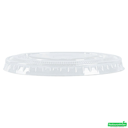 Wholesale Restaurantware Visage Round Clear Plastic Flat Lid - Fits 9, 12 and 16 Oz- Bulk