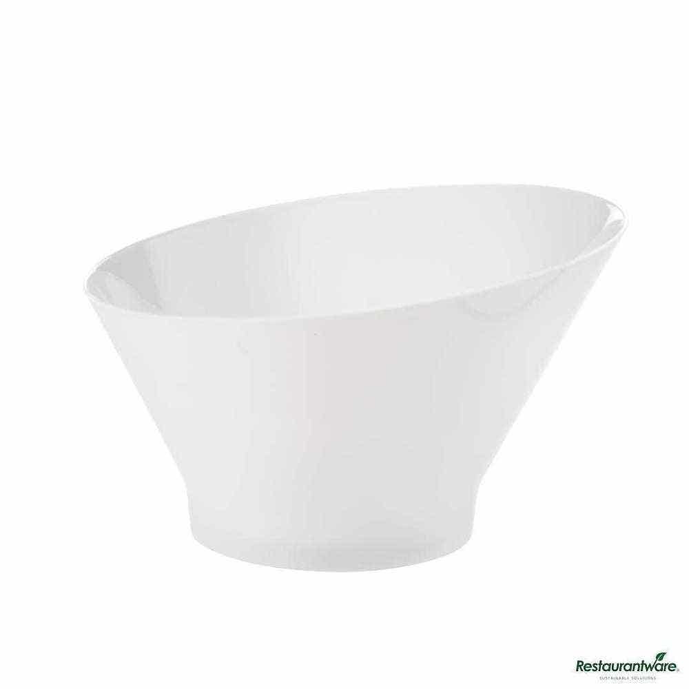 Wholesale Restaurantware 5 Oz Round White Plastic Small Incline Bowl 20 ct- Bulk