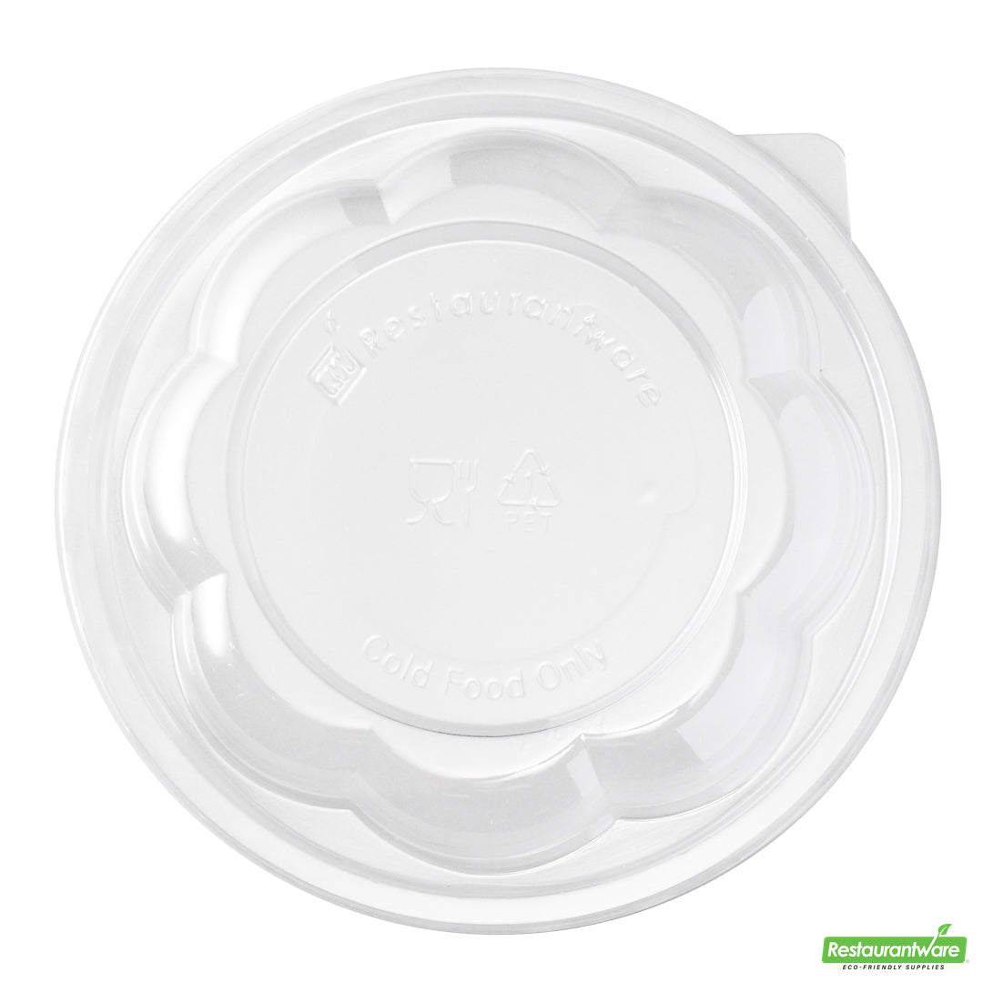 Wholesale Restaurantware Thermo Tek Clear Plastic Ergo-Grip Bowl Lid - Fits 24 / 32 / 48 Oz- Bulk