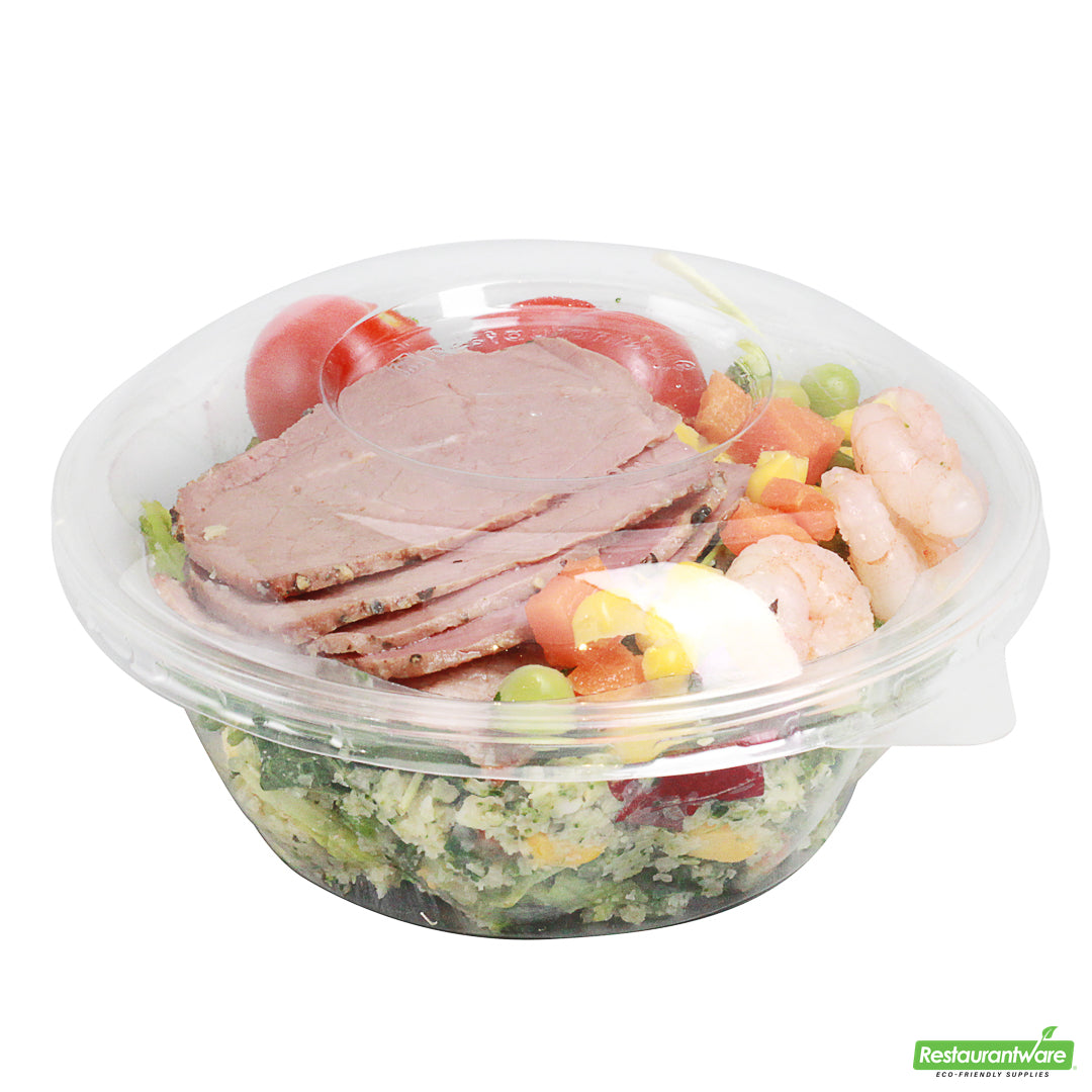 Wholesale Restaurantware Thermo Tek Clear Plastic Ergo-Grip Bowl Lid - Fits 24 / 32 / 48 Oz- Bulk