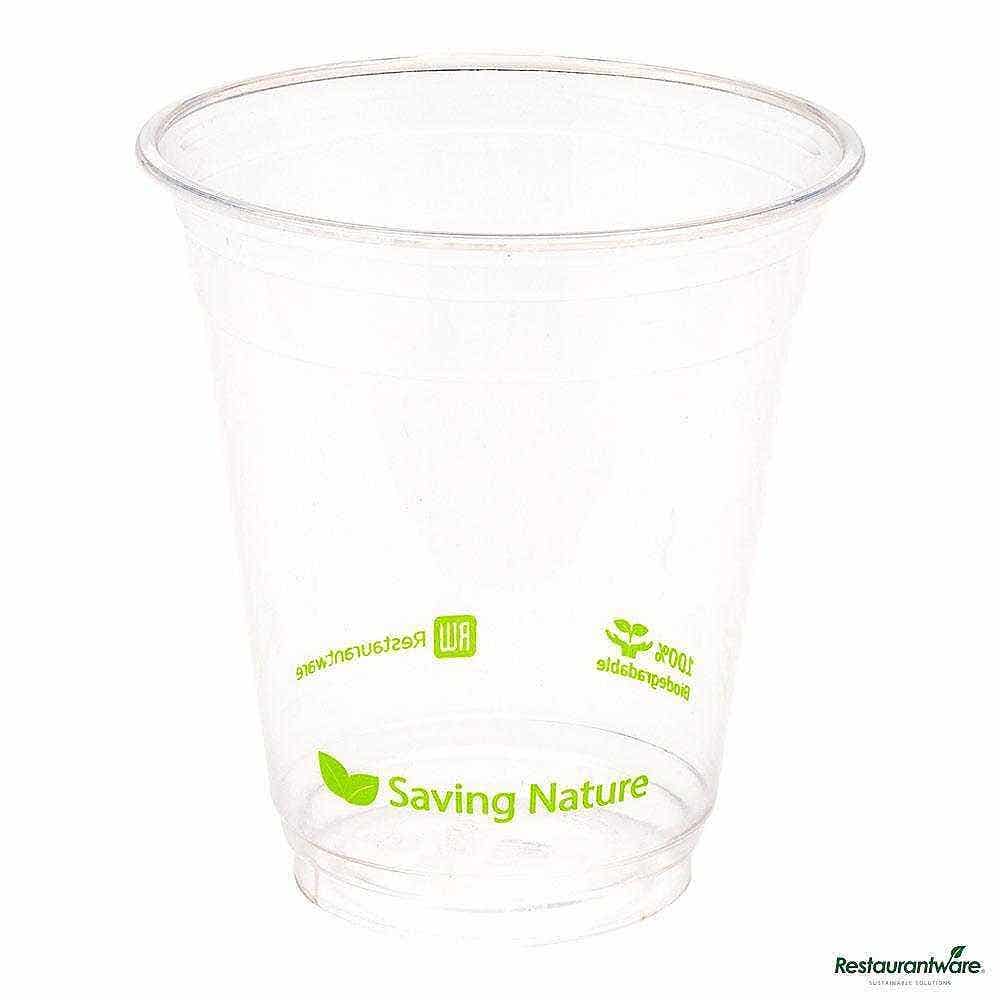 Wholesale Restaurantware Sustain 12 Oz Round Clear PLA Plastic Drinking Cup Compostable 100 ct- Bulk