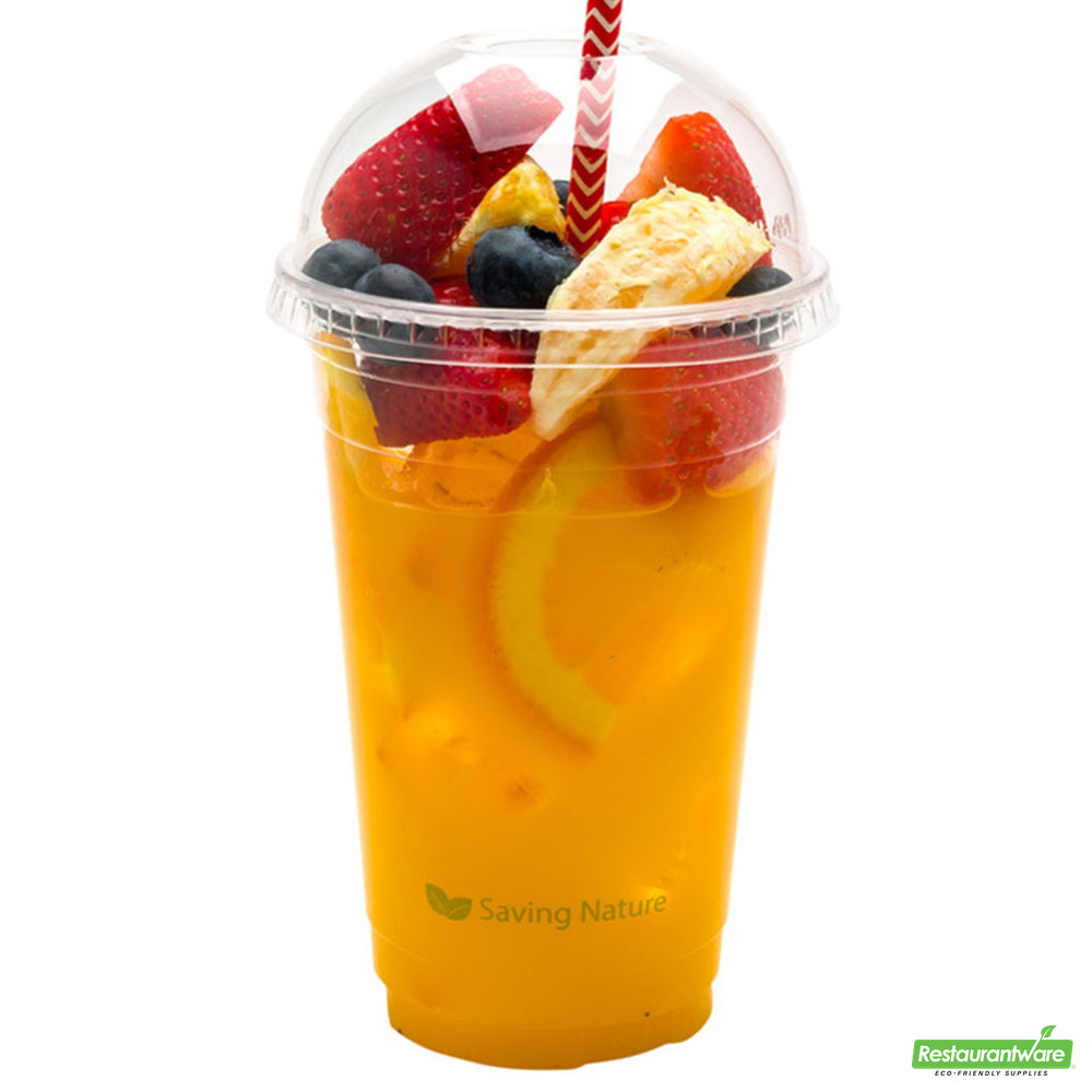 Wholesale Restaurantware Zero Waste Round Clear Pla Plastic Dome Lid - Fits 9, 12, 16 and 20 Oz Drinking Cup- Bulk