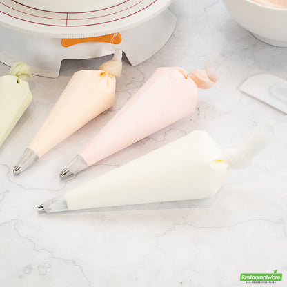 Wholesale Restaurantware Pastry Tek White Silicone Pastry Piping Bag 4-Piece Set- Bulk