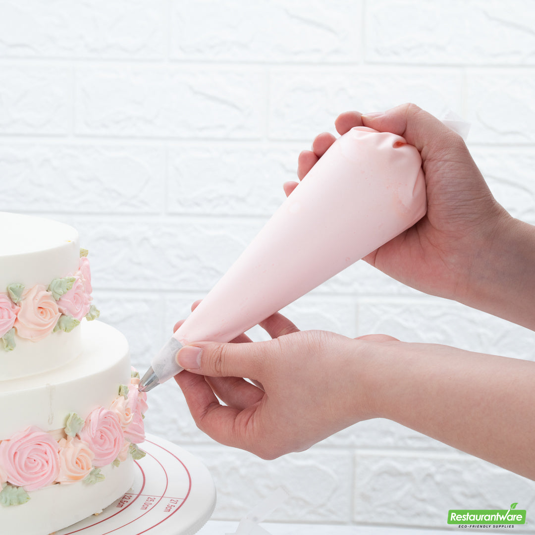 Wholesale Restaurantware Pastry Tek White Silicone Pastry Piping Bag 4-Piece Set- Bulk