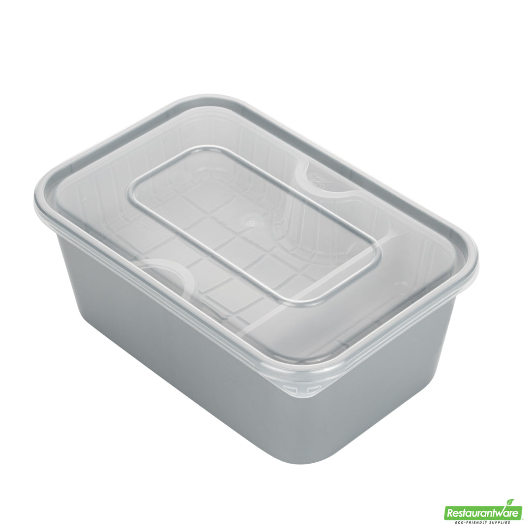 Wholesale Restaurantware Futura 10 oz White Plastic Narrow 2-Compartment Insert Tray - Fits 32 and 37 oz Containers, Microwavable- Bulk